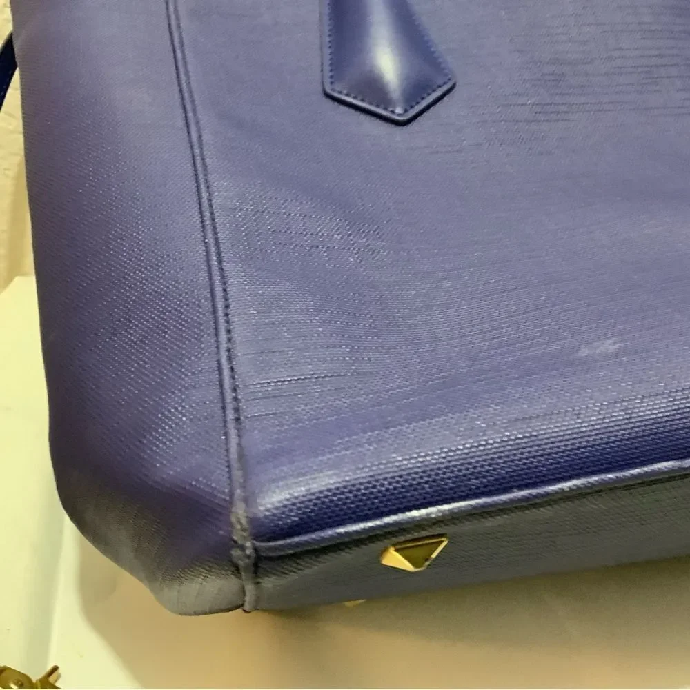 Dagne Dover Genuine Tote Bag Purse extra large Blue